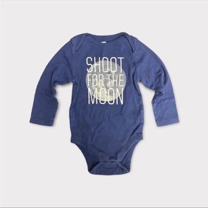 OLD NAVY | 3/$15 Over The Moon Long Sleeve Baby Diaper Shirt